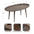 thumbnail image 5 of Kate and Laurel Alessia Transitional Oval Coffee Table, 34 x 20 x 15, Bronze, Metal Living Room Table for Storage and Display with Antique Deckled Edge Detailing, 5 of 8