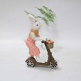 thumbnail image 2 of Adorno de conejito de Pascua, figura de conejo de mesa, adorable decoración para el hogar Rosa, 2 of 7