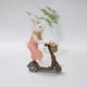 thumbnail image 2 of Estatuilla de conejo con ano de de Pascua de primavera con flores, escultura hecha a mano para , jardín, Pascua, decoración de oficina Rosa Baoblaze Estatua del Conejo de Pascua, 2 of 7