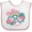 White and Pink, variant on Inktastic Nonna Loves Me Girls Granddaughter Rainbow Girls Baby Bib