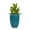 Cyan, variant on MAYEERTY 1 Pack Ceramic Planter Pot, Planter for Indoor Outdoor Patio, Garden, Dark Blue
