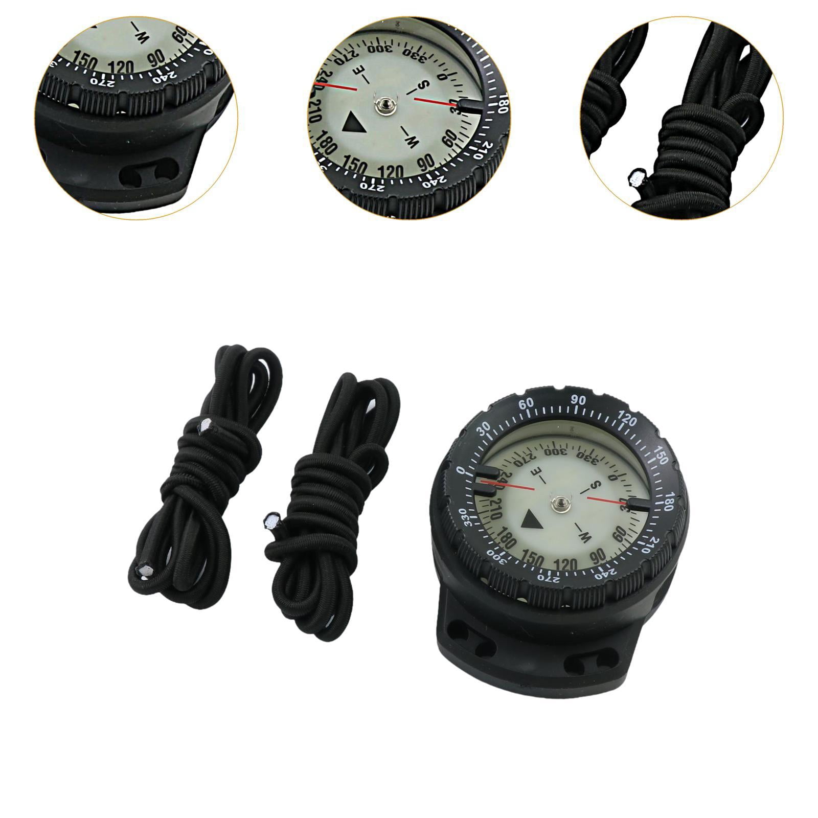 Miulika Dive Compass Wrist Compass Waterproof Tool Compact Portable Kayak Camping Compass for Kayaking Outdoor Sports Black