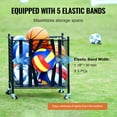 thumbnail image 6 of KFFKFF Rolling Sports Ball Storage Cart Garages Sports Equipment Organizer Steel, 6 of 7