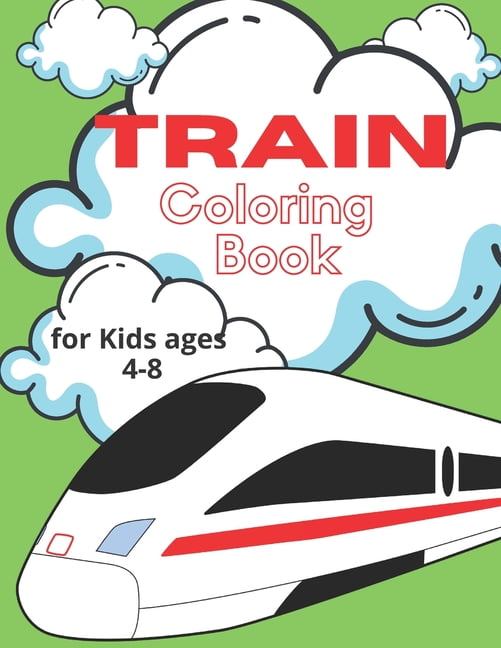 Train Coloring Books for kids ages 48 The Best train coloring books