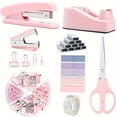 thumbnail image 1 of HLONK The Versatile 11pcs Student Stationery Set Includes a Stapler  Tape Dispenser  Pen Holder  Scissors  And Ruler  Suitable for Use in Various Settings Such As The Workplace And School, 1 of 7