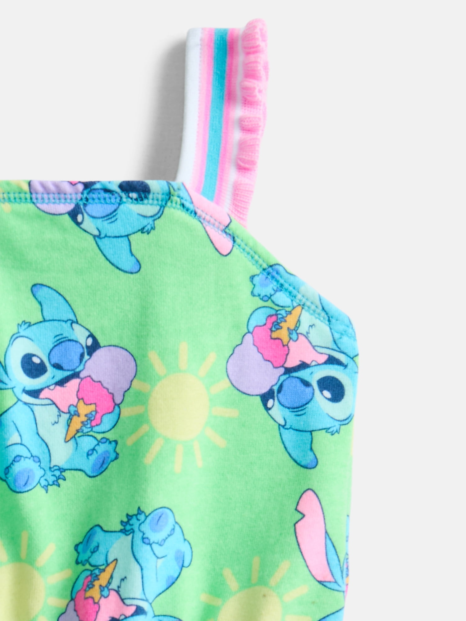Lilo and Stitch Toddler Girls Sleeveless Graphic Romper, Sizes 12M-5T