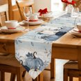 thumbnail image 2 of Navy Blue Pumpkin Fall Table Runner Linen Burlap Table Runner 72 Inches Long Autumn Maple Leaf Vintage Thanksgiving Dresser Scarves for Kitchen Island Coffee Dining Room Party Holiday Decor 14"x72", 2 of 8