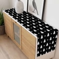 thumbnail image 4 of Christmas Tree Table Runner 60 Inches Long Farmhouse Dress Scarves, Black White Winter Xmas Snowflakes Dining Tablerunner for Coffee Table/Kitchen Island/Party Décor, 13" x 60", 4 of 8