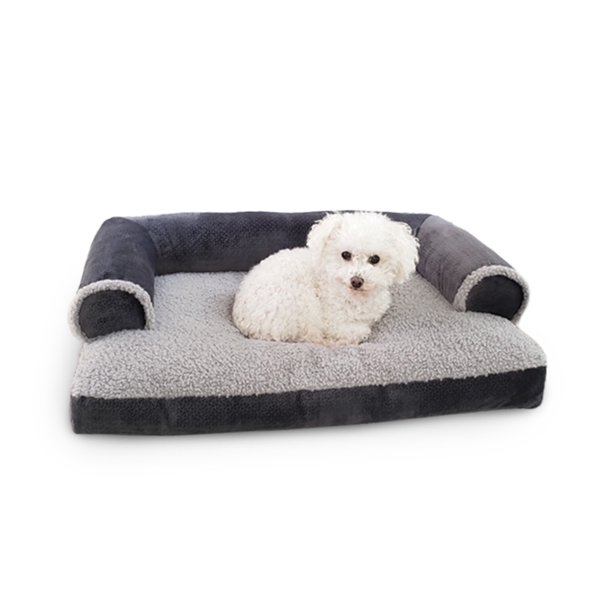 Dog Bed King SofaStyle Faux Suede and Sherpa Pillow Cushion Dog Bed