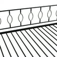 thumbnail image 6 of Full Size Metal Daybed with Adjustable Trundle, Heavy-Duty Steel Daybed Frame with Folding Pop Up Trundle, Extendable Sofa Bed with Strong Metal Slat Support Platform Bed for Living Room Office Black, 6 of 7