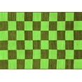 thumbnail image 1 of Ahgly Company Indoor Rectangle Checkered Green Modern Area Rugs, 7' x 9', 1 of 4