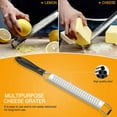 thumbnail image 2 of Lemon Zester & Cheese Grater - Stainless Steel - Kitchen Tool , Nutmeg, Chocolate, Vegetables, Fruits, Dishwasher, 2 of 5