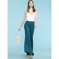 thumbnail image 5 of Made by Johnny Women's Chic Palazzo Lounge Pants XXXXL TEAL, 5 of 6