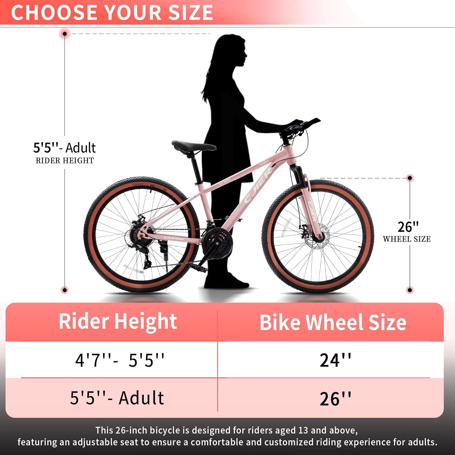 NEORIVER 20 Inch Kids Mountain Bike, 21-Speed Bikes for Boys with Disc Brakes, Suspension Fork & Tool-Free Assembly
