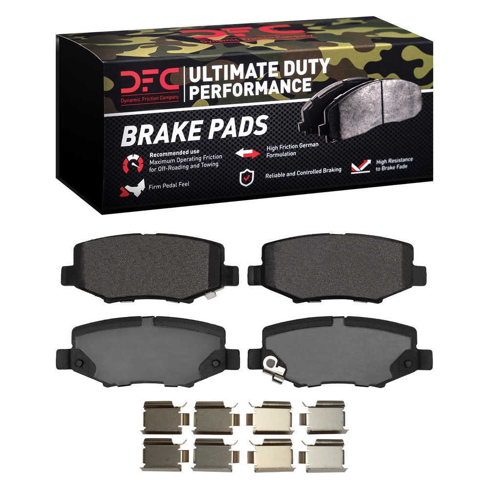 Dynamic Friction Company 1400-1274-01 DFC Ultimate Duty Performance Brake Pads and Hardware Kit