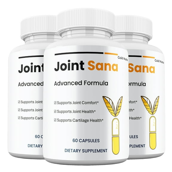 Joint Sana Capsules, Joint Support Supplement, JointSana All-Natural Pills Maximum Strength, 30 Day Supply per Bottle (3 Pack)
