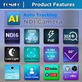thumbnail image 4 of FoMaKo 1080P NDI Video Camera Bundle(4 *30x ndi optical zoom ptz camera+1*video switcher+1*ptz camera controller), 4 of 15
