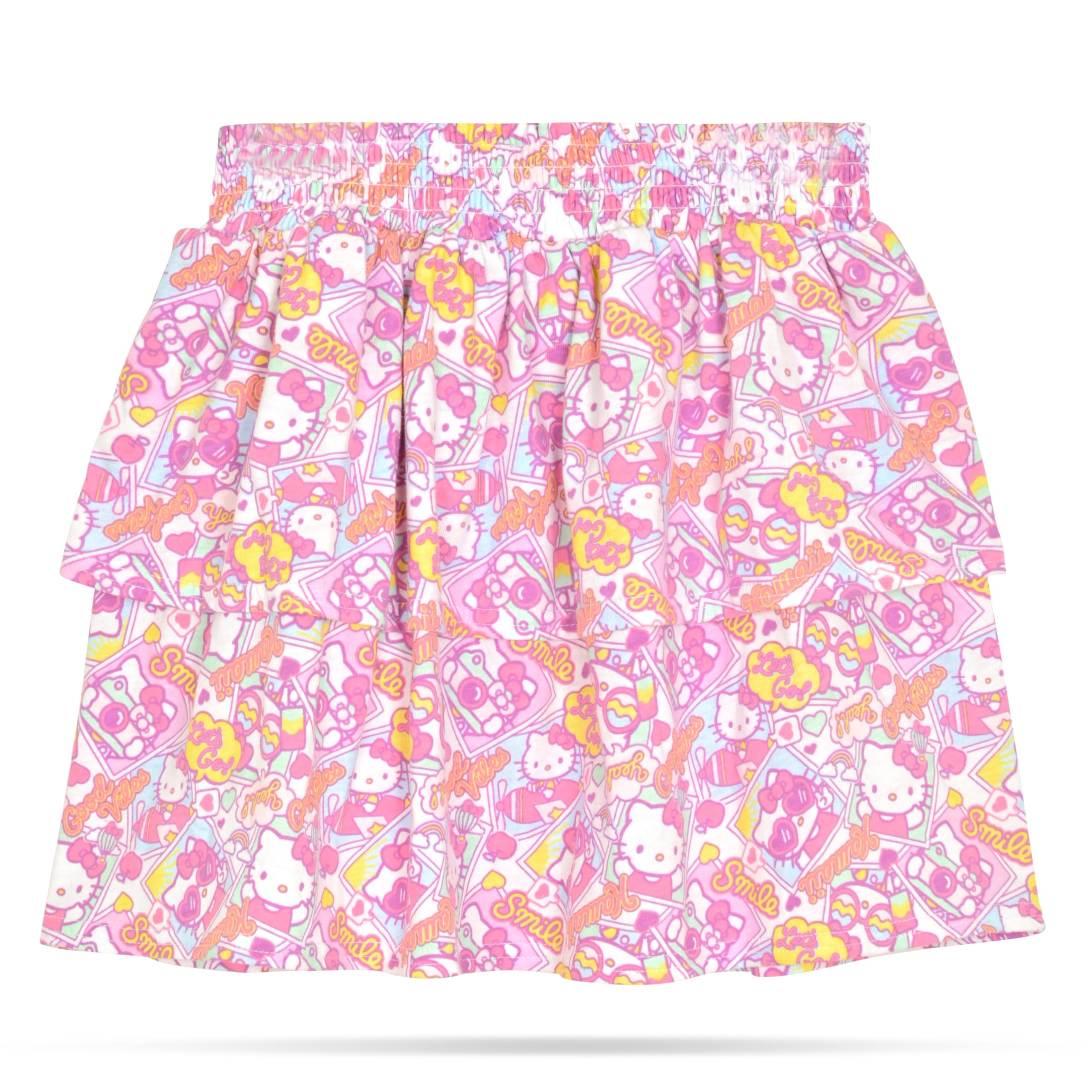 Hello Kitty Girls 2-Piece T-Shirt and Skirt Set, Pink, 4
