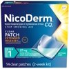 Nicoderm Cq Clear Patch, Clear, Step1 to Quit Smoking,  3 Step Down Approach to Smoking Cessation, 21mg, 14 Count