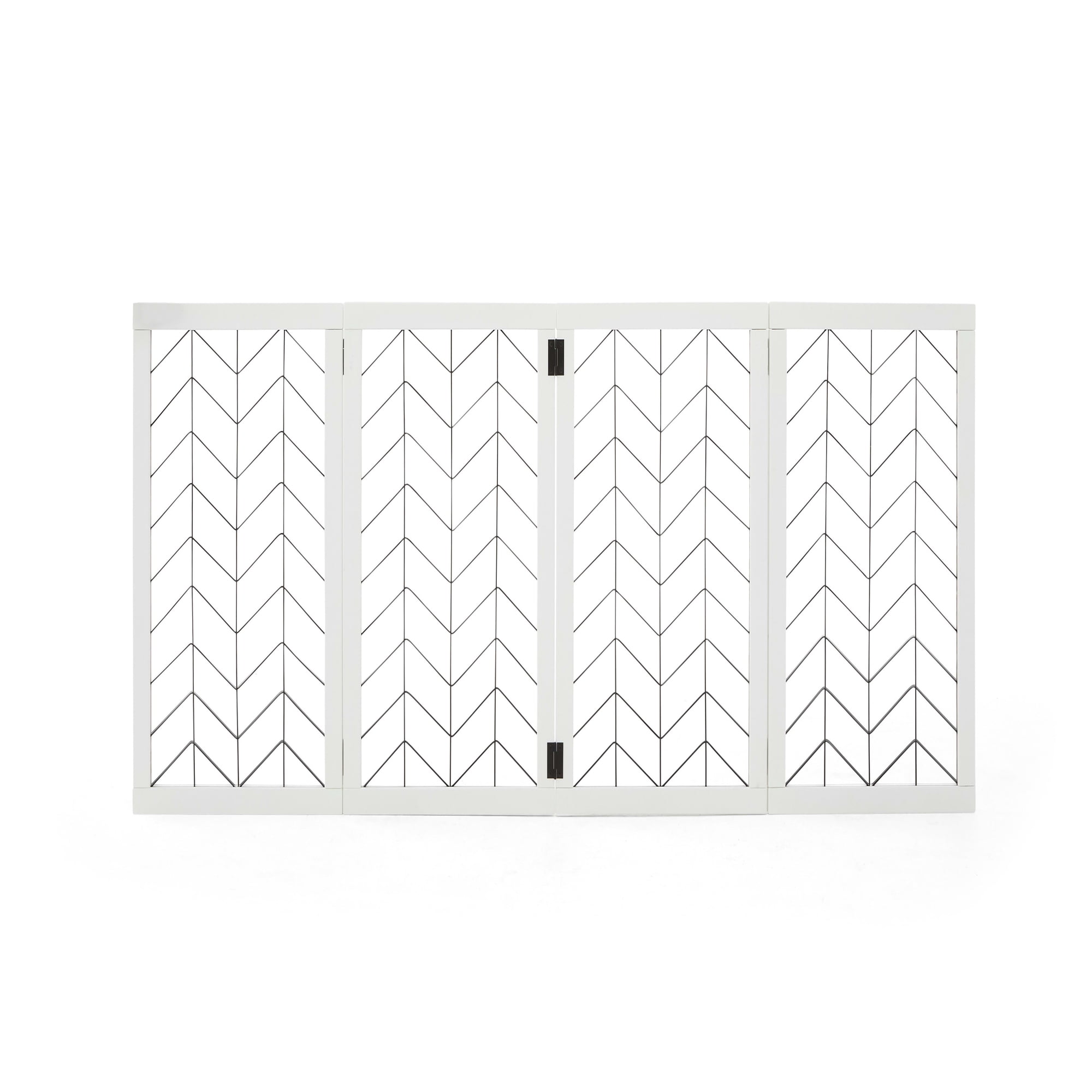 EveryYay Freestanding Wood Pet Gate 72" L X 1.5" W X 28.25" H White