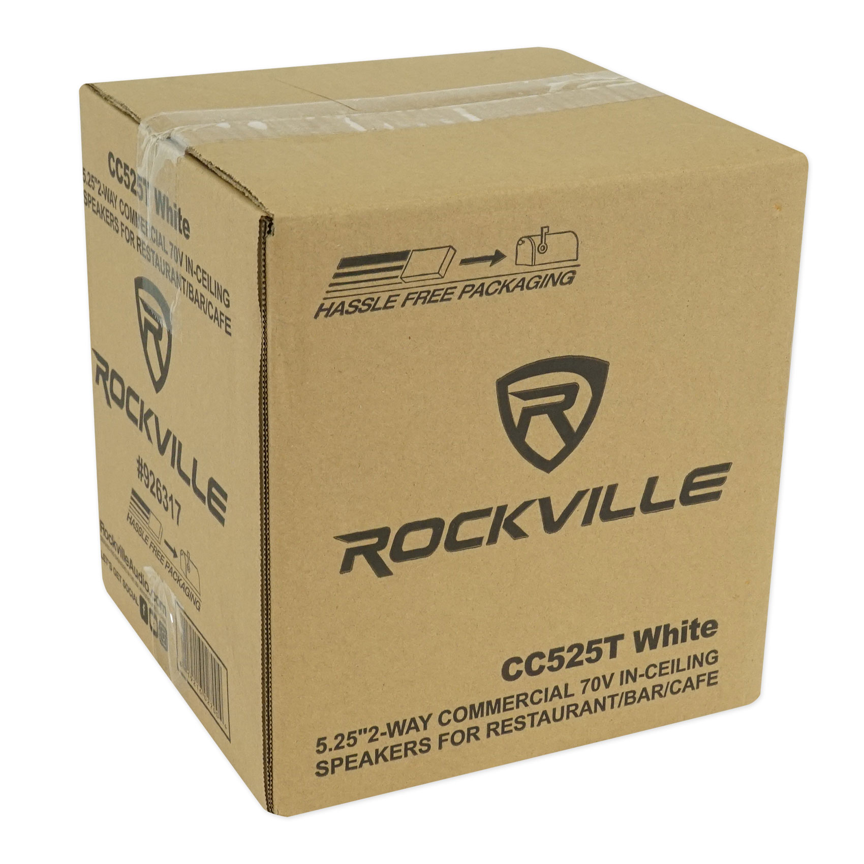 Rockville 6-Zone 70v Amplifier+8) 5.25" 2Way White Ceiling Speakers 4 Restaurant - image 2 of 15