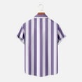 thumbnail image 3 of SwiftWear Men Polyester Short Sleeve Turndown collar Hawaii T Shirts For Man Purple XXL, 3 of 5