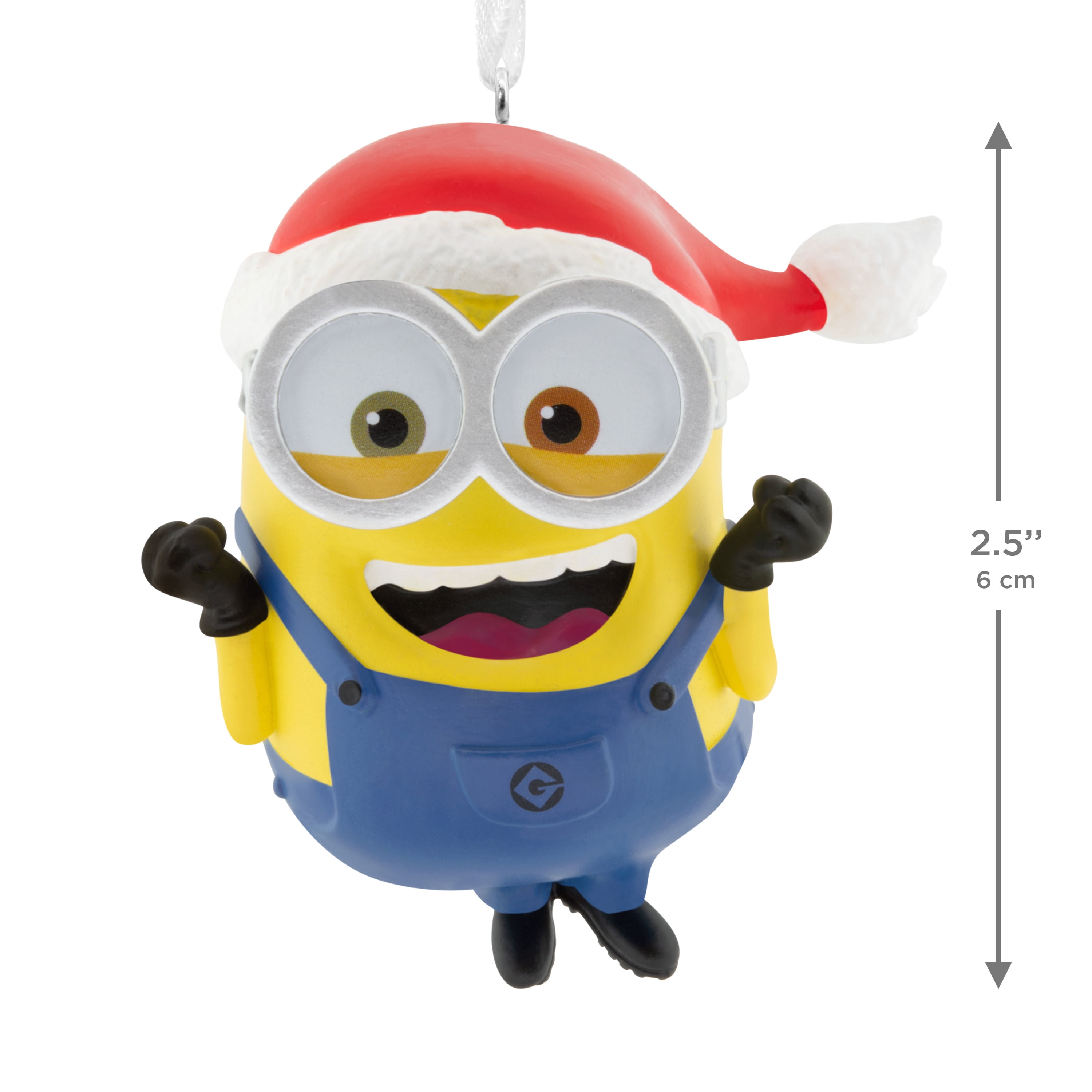 Hallmark Christmas Ornament (Minions Bob in Santa Hat), 1 Count