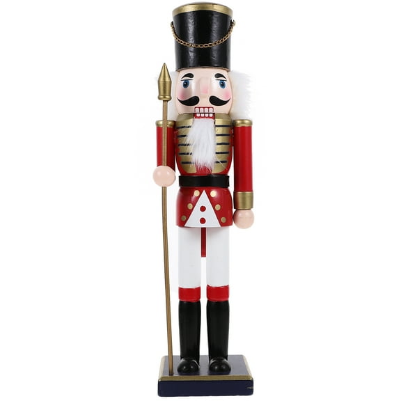 HAMPPLIES 1Set Traditional Nutcracker Multi Color Wooden Soldier Shape Indoor Decoration