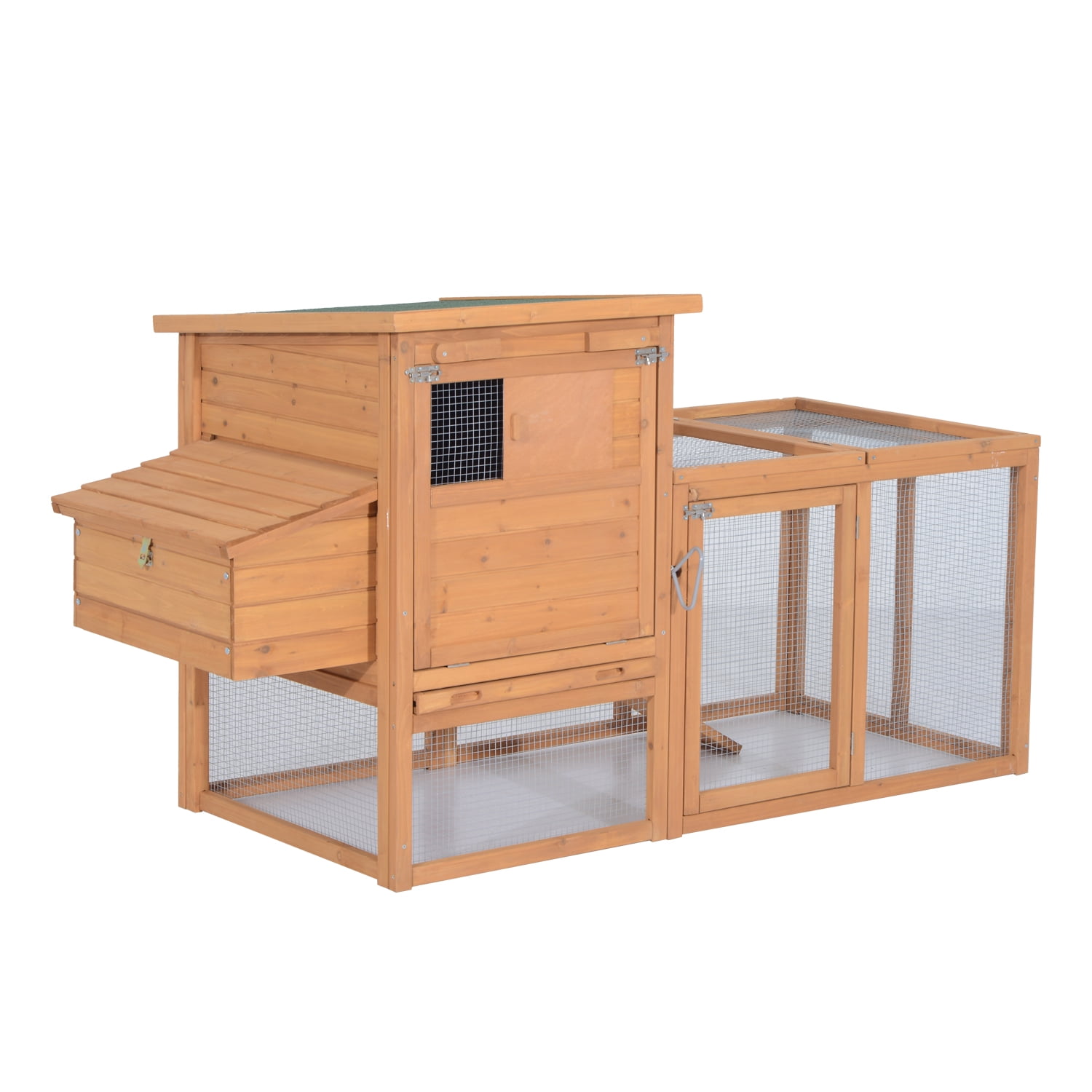 Pawhut Wooden Hen House Backyard Chicken Coop with Outdoor Run and ... - 160269fa 7c64 4140 B512 3a9323ee6bc3 1.627532826a4f8ac25e3716447955e101