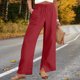 thumbnail image 4 of Karight Women's Linen Wide Leg Pants Summer High Waisted Drawstring Palazzo Pants Casual Beach Pants Baggy Trousers, 4 of 9