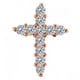 Ilano Collection I-i-1 PW29040-0.50 14R 0.50 Carat 14K Or Rose Pendentif Croix de Diamant Classique I-i-1 – image 1 sur 1