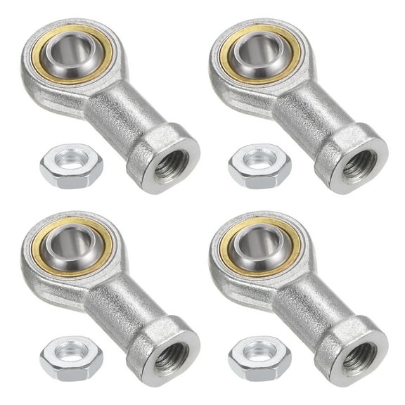 4 Packs SI10T/K 10mm Rod End Bearing M10x1.5 Female Left Hand Thread, Cast Iron Rod End Joints with Jam Nut
