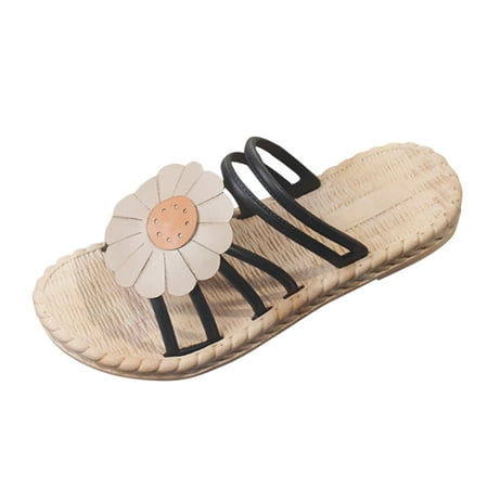 

Sandals Women Women S Summer Sunflower Beach Foreign Trade Slippers Beach Sandals For Women Dressy Summer