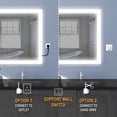thumbnail image 5 of ANGELES HOME 55" x 32" LED Bathroom Mirror with Lights, Wall Mounted Vanity Mirror for Bathroom, Lighted Bathroom Vanity Mirror with Anti-Fog, 3 Colors Dimmable, Memory Function, Super Bright, 5 of 12