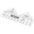 thumbnail image 3 of 90 Degree Double Strip Quilt Ruler, 10 Inch Acrylic Quilting Triangle Rulers, Non-Slip Quilting Rule, 3 of 5