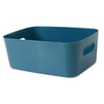 thumbnail image 2 of Cesta de Almacenamiento de Escritorio, Organizador de Cosméticos, Contenedor de Almacenamiento Apilable Elegante, Estantes Organizadores para Estantes , azul oscuro Sunnimix Cesta de almacenamiento de maquillaje, 2 of 8