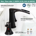 thumbnail image 5 of PARLOS Widespread 2-handle Waterfall Bathroom Faucet with Drain Assembly, 5 of 7