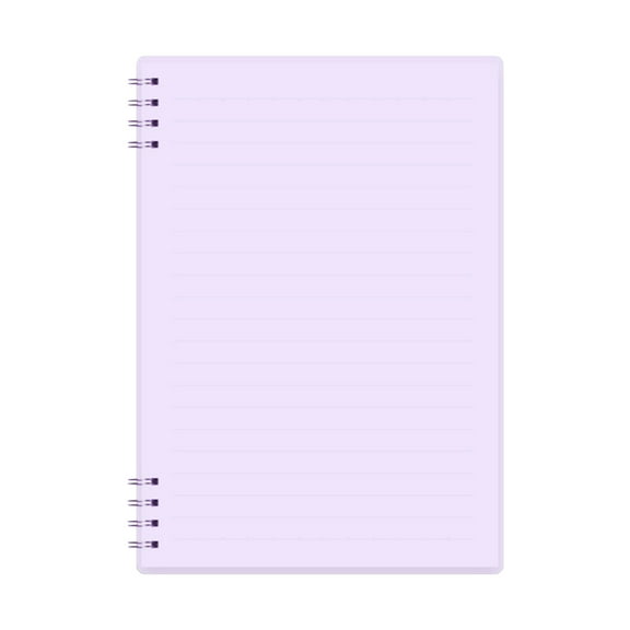 Blasgw Coil Book A5 Horizontal Notebook 8-hole Hand Thickened Office Learning Notebook Purple