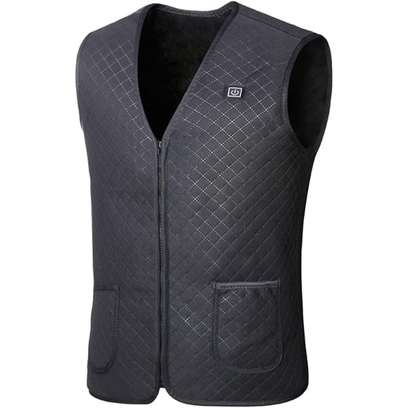 Veste Chauffante Électrique avec 5 Zones de Chauffage Alimentée par USB Manteau d'Hiver Chaud Vêtements à 3 Températures Réglables pour Hommes Femmes Course Cyclisme Vélo Conduite Randonnée