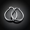 thumbnail image 4 of GKNET 925 Sterling Silver Size 38MM Hoop Earrings Ripple Fashion Women Delicate Jewelry Gift, 4 of 8