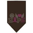 thumbnail image 6 of Pet and Dog Bandana Rhinestone, "Peace Love Hope Breast Cancer", 6 of 10