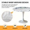thumbnail image 2 of Elastic Fitted Round Tablecloth, Green Blue Eucalyptus Leaves Waterproof Stretch Table Cover for 45"-54" Tables, Summer Botanical Weeping Washable Outdoor Tablecloths for Patio, Picnic, Camping, 2 of 9