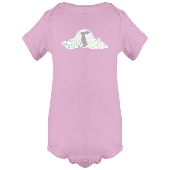 Rabbit On Chinese Moon Design Bodysuit Infant -Image by Shutterstock, 6 Months