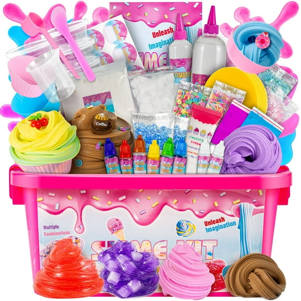 Slime Kit GXYSLM Dazzling Clear Jumbo DIY con múltiples combinaciones