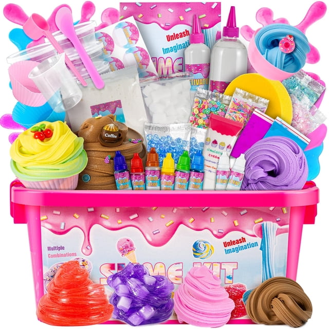 Slime Kit GXYSLM Dazzling Clear Jumbo DIY con múltiples combinaciones