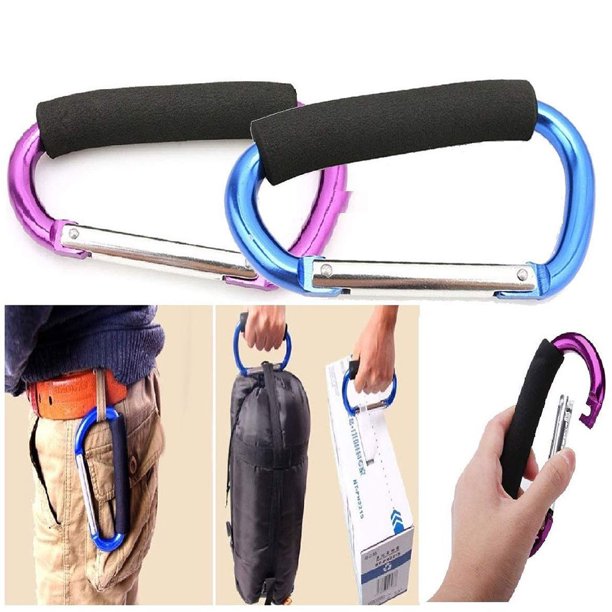 Shopping Bag Hooks Stroller Pushchair Buggy Pram Clips Large Hand Carry Hook