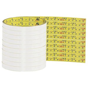 10 Packs Self Adhesive Measuring Tape Adhesive Tape Measure Stick on Tape Measure (12 Ft,Yellow)
