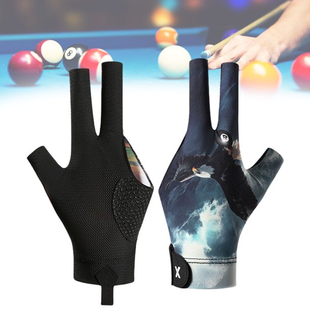 Guante Billar Billiards Gloves No Deslizantes 3 Dedo Glove Izquierdo/derecho Billiard Sports (C)