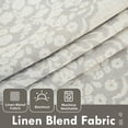 thumbnail image 3 of DriftAway Damask Curtains Valances for Windows Farmhouse Style Floral Medallion Patterned Samantha Kitchen Bedroom Livingroom Valance Short Curtain Single 52 Inch by 14 Inch Linen Gray, 3 of 8