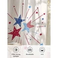 thumbnail image 6 of Sheer Curtains 96 Inches Long, Independence Day Semi Sheer Curtains Light Filtering Window Treatment, 4th of July Red Blue Striped Stars Beige Privacy Voile Drapes for Living Room Bedroom 52x96 Inch, 6 of 7